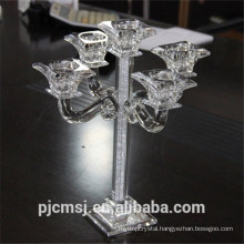 decoration crystal 5 arms glass candle holder